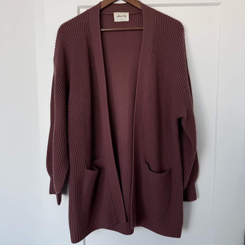 Aritzia Wilfred Free Unwind Cardigan - Purple - Size Small